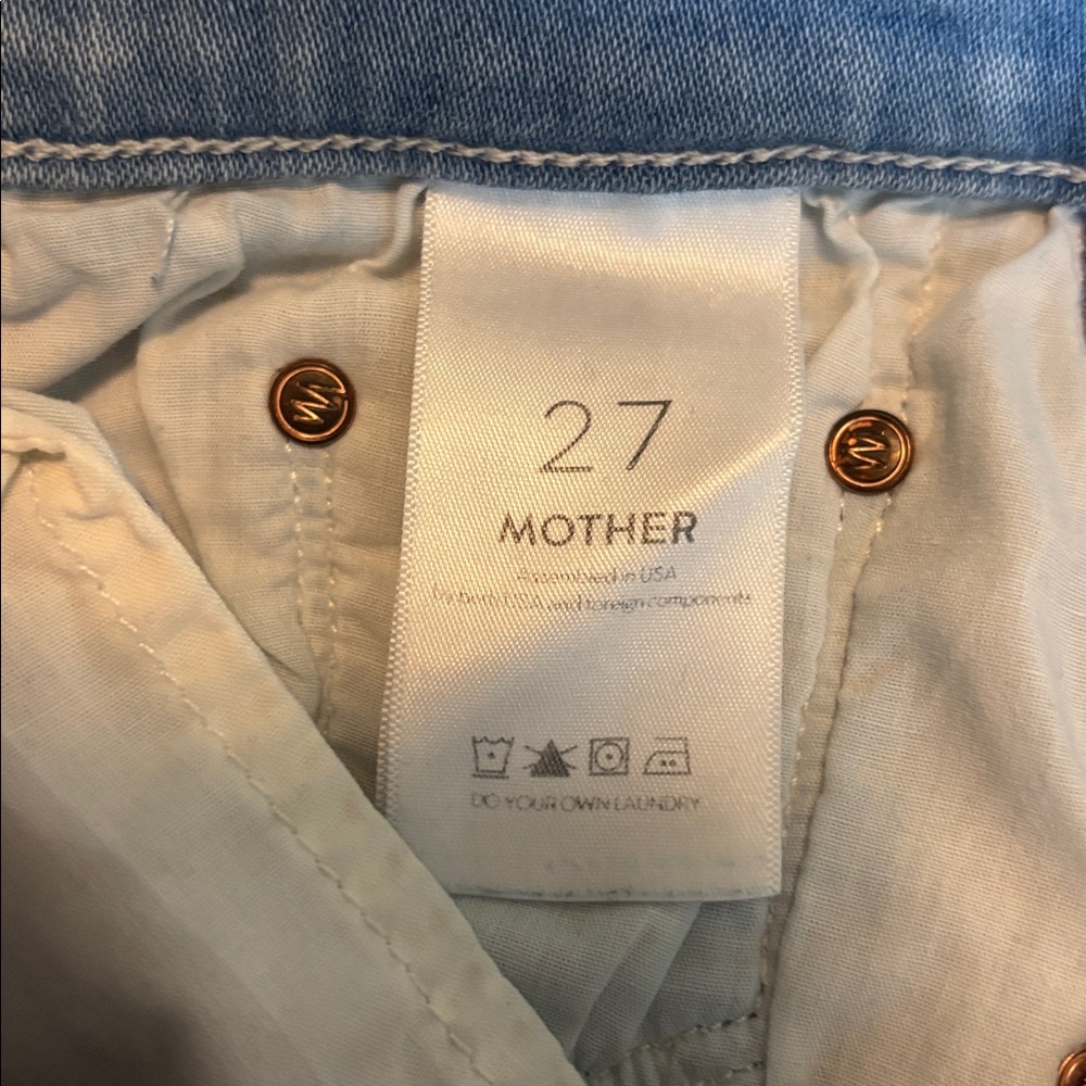 MOTHER | denim blue jeans 27 the tomcat roller fray power trip - Picture 5 of 7